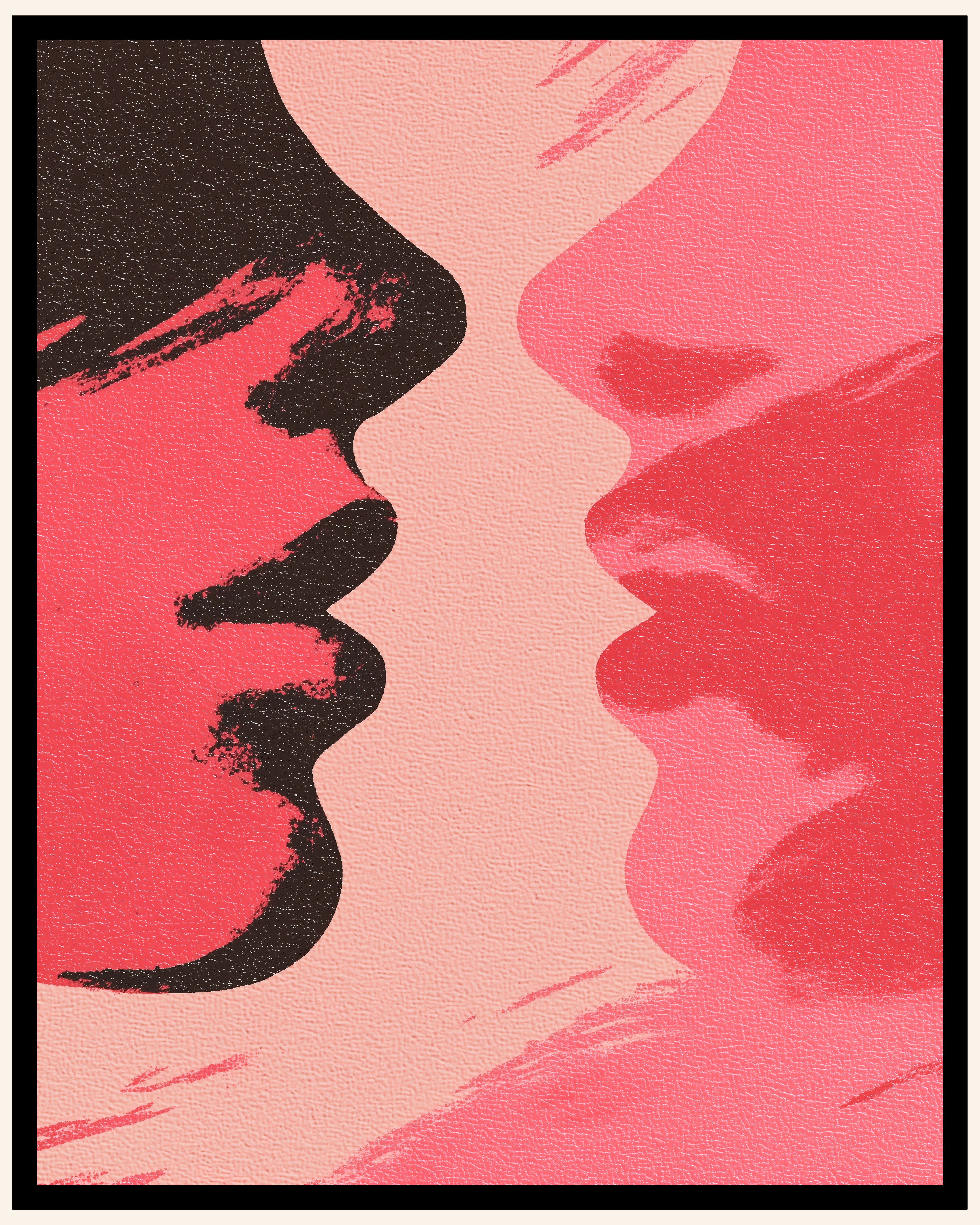Almost kissing