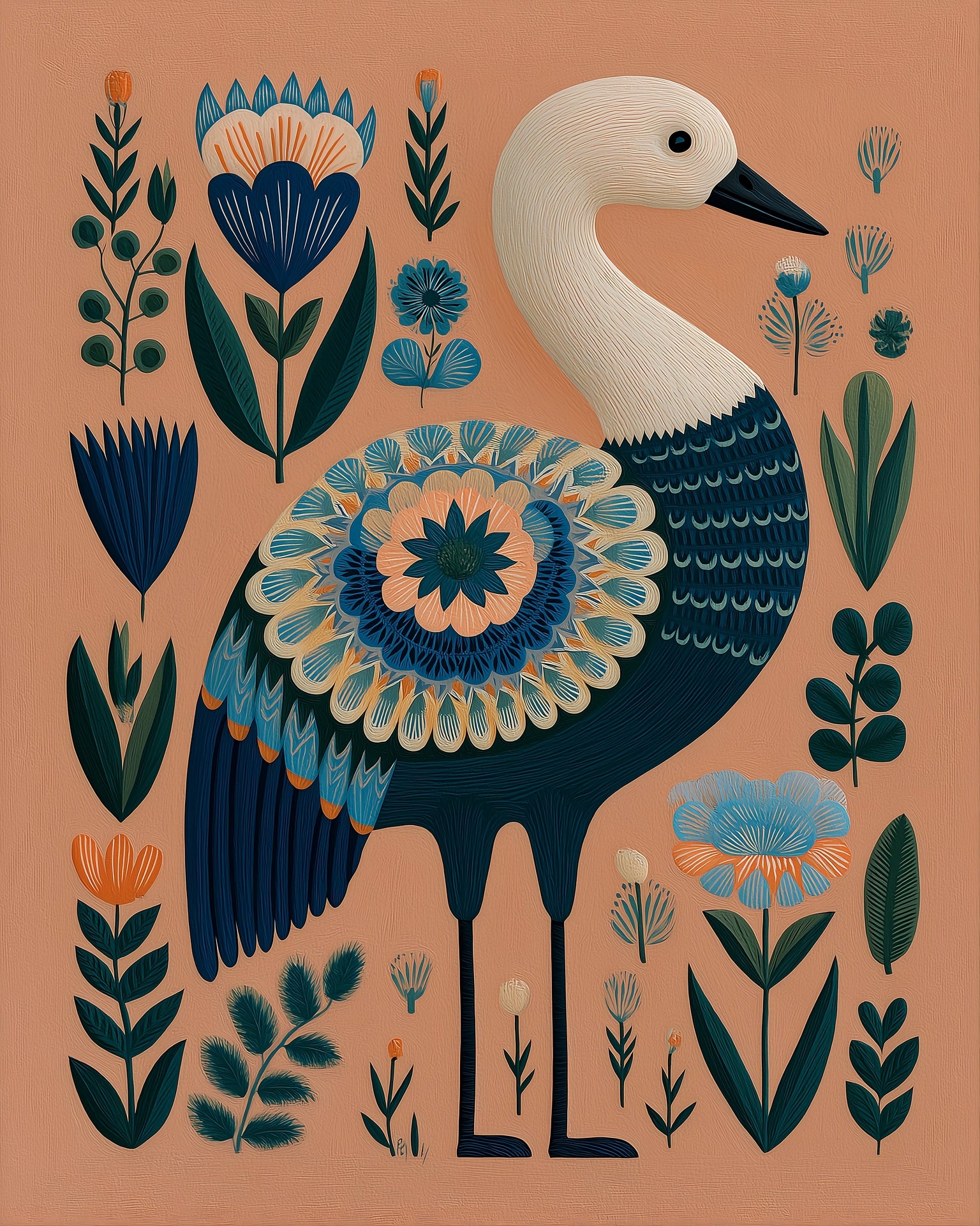 Floral Swan